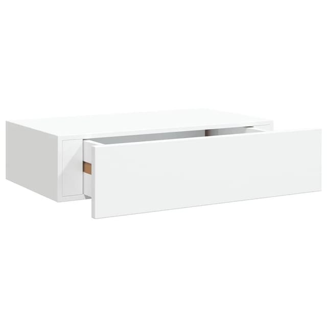 vidaXL Wandregal mit Schublade Weiß 40x23,5x10 cm MDF 330241
