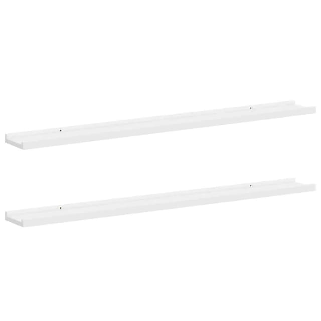 vidaXL Wandregale 2 Stk Weiß 100x9x3 cm 326658
