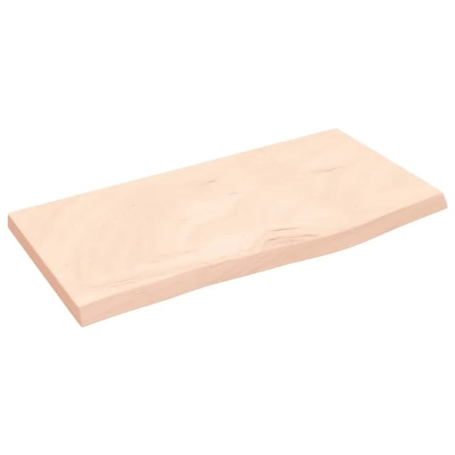 vidaXL Wandregal 60x30x2-4 cm Massivholz Eiche Unbehandelt 363525