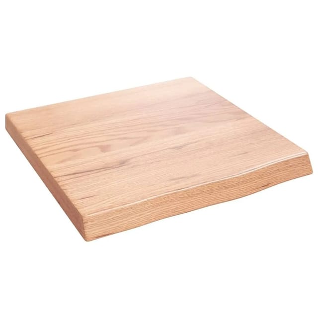vidaXL Wandregal Hellbraun 40x40x2-4 cm Massivholz Eiche Behandelt 363630