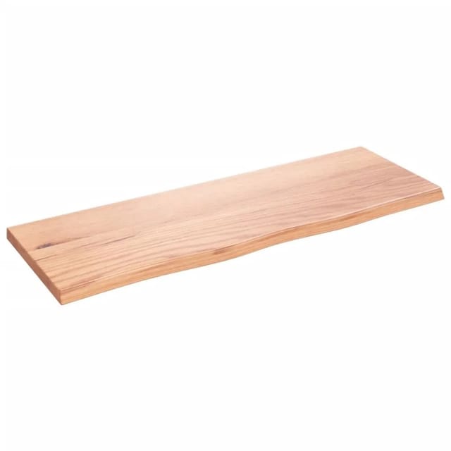 vidaXL Wandregal Hellbraun 80x30x2 cm Massivholz Eiche Behandelt 363662