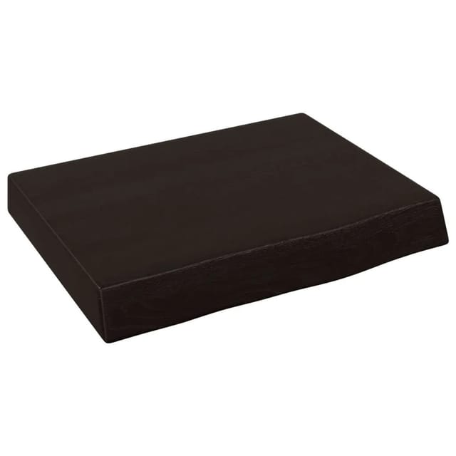 vidaXL Wandregal Dunkelbraun 40x30x2-4 cm Massivholz Eiche Behandelt 363747
