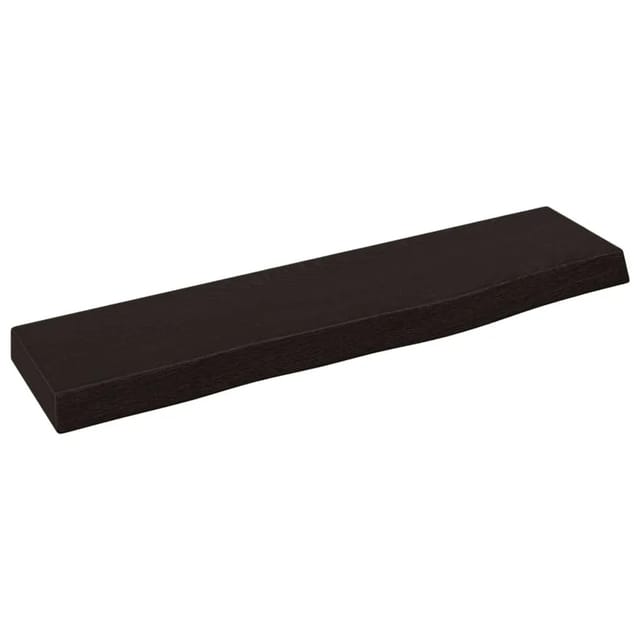 vidaXL Wandregal Dunkelbraun 40x10x2 cm Massivholz Eiche Behandelt 363740