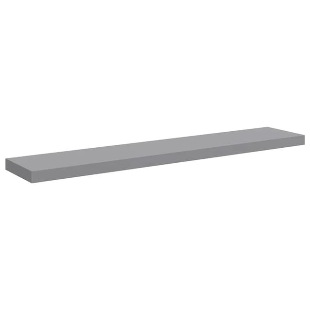 vidaXL Schwebendes Wandregal Grau 120x23,5x3,8 cm MDF 323862