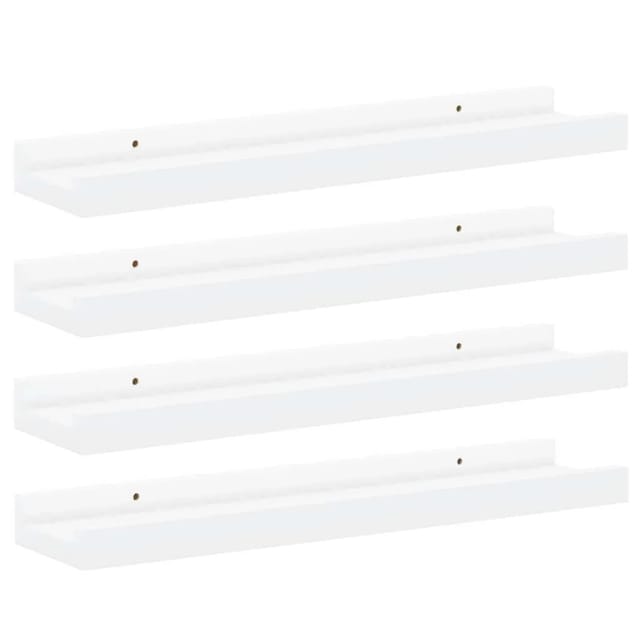 vidaXL Wandregale 4 Stk Weiß 40x9x3 cm 326660