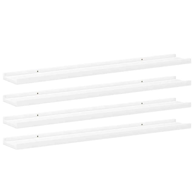vidaXL Wandregale 4 Stk Weiß 100x9x3 cm 326663