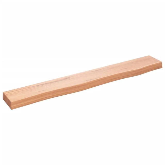 vidaXL Wandregal Hellbraun 80x10x4 cm Massivholz Eiche Behandelt 363657