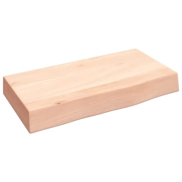 vidaXL Wandregal 40x20x6 cm Massivholz Eiche Unbehandelt 363505