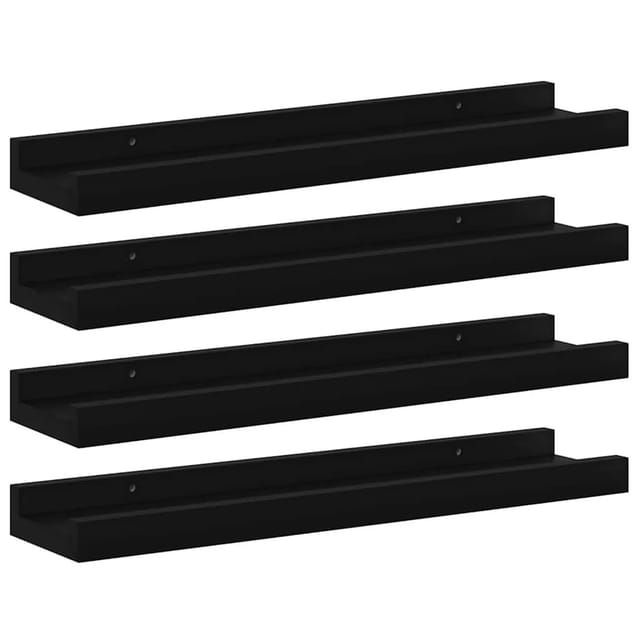 vidaXL Wandregale 4 Stk Schwarz 40x9x3 cm 326667