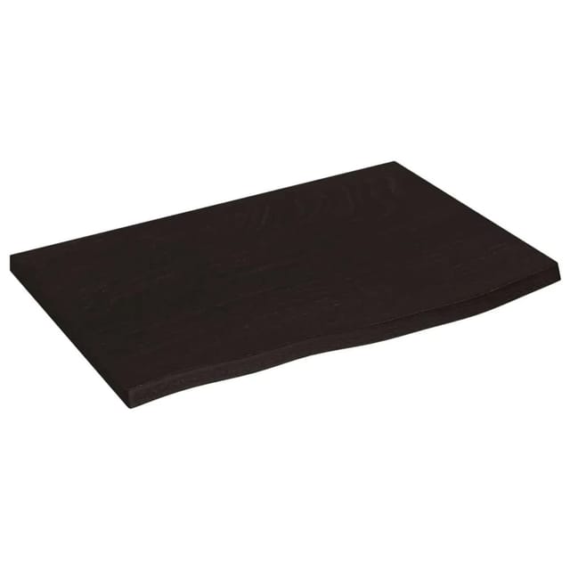 vidaXL Wandregal Dunkelbraun 60x40x2 cm Massivholz Eiche Behandelt 363767