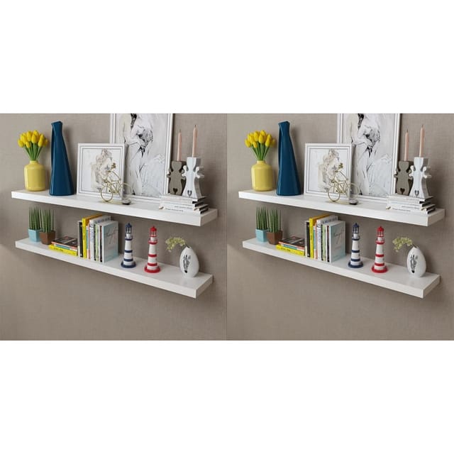 vidaXL Wandregale 4 Stk Weiß 120 cm 276000