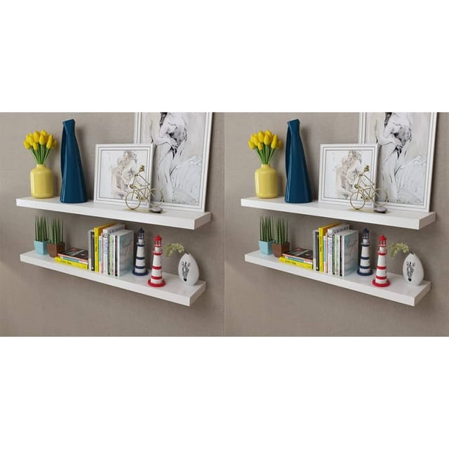 vidaXL Wandregale 4 Stk Weiß 100 cm 275999