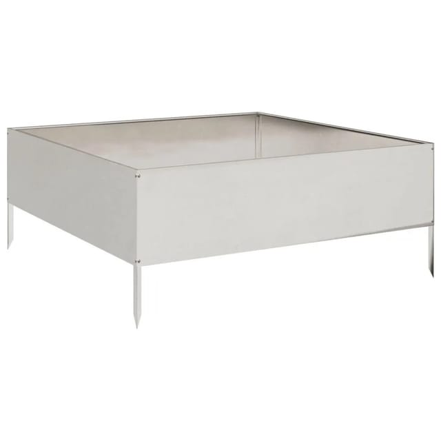 vidaXL Hochbeet 100x100x25 cm Edelstahl 851035
