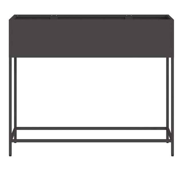 vidaXL Hochbeet Gartenpflanzer Schwarz 100 x 26 x 82 cm Stahl 865876