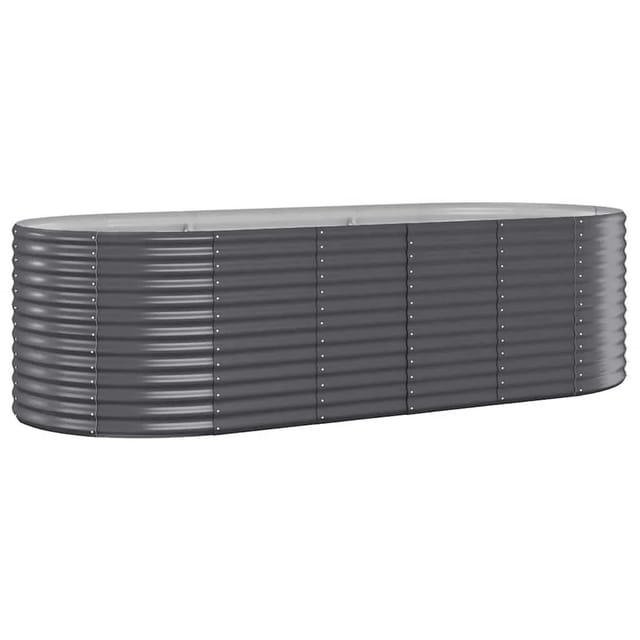 vidaXL Hochbeet Verzinkter Stahl 249x100x68 cm Anthrazit 319066