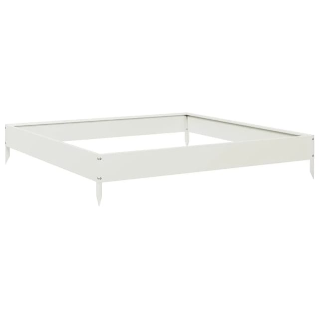 vidaXL Hochbeet Weiß 100x100x18,5 cm Stahl 851011