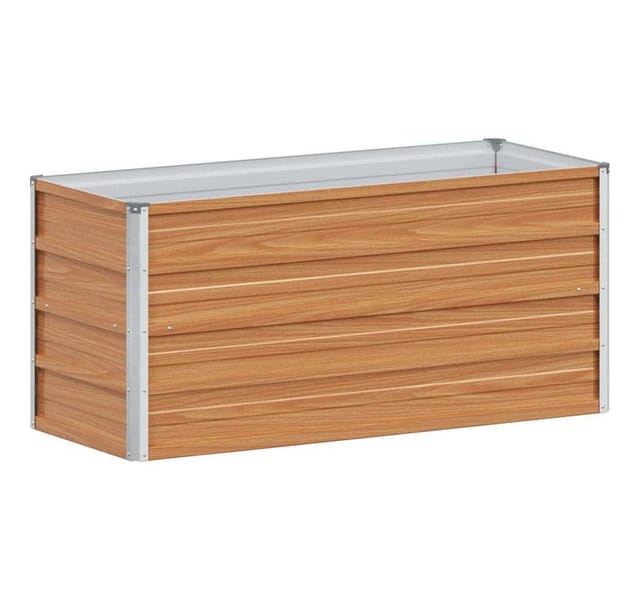 vidaXL Hochbeet Hellbraun 100 x 40 x 45 cm Verzinkter Stahl 42017325
