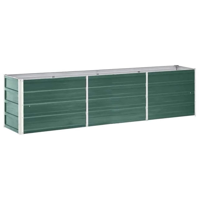 vidaXL Garten-Hochbeet Verzinkter Stahl 240x40x45 cm Grün 47045
