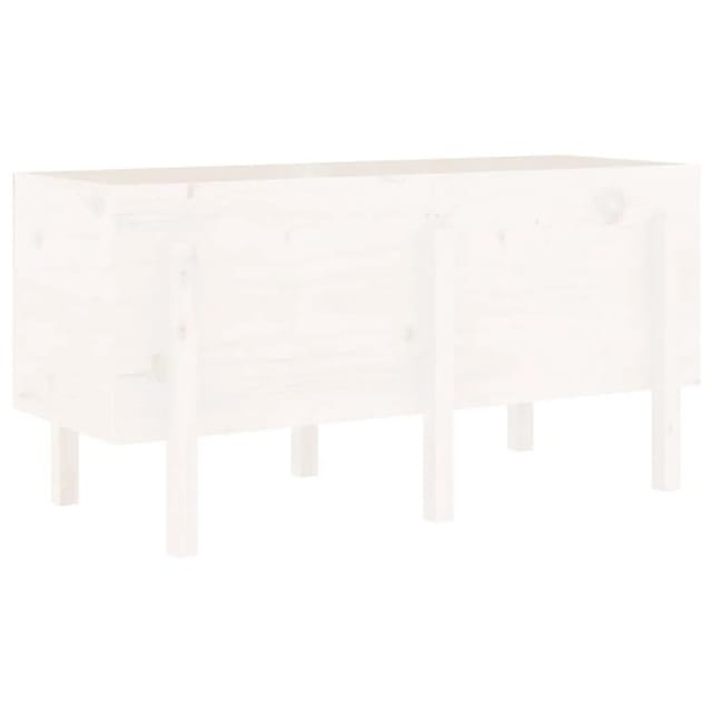 vidaXL Hochbeet Weiß 121x50x57 cm Massivholz Kiefer 825227