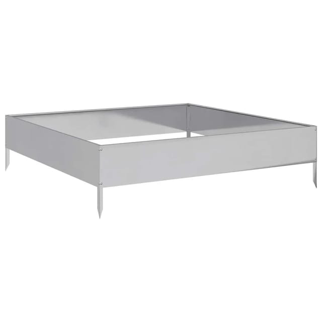 vidaXL Hochbeet 100x100x26 cm Verzinkter Stahl 851022