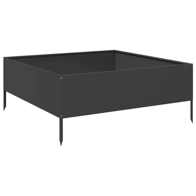 vidaXL Hochbeet Schwarz 100x100x25 cm Stahl 851031