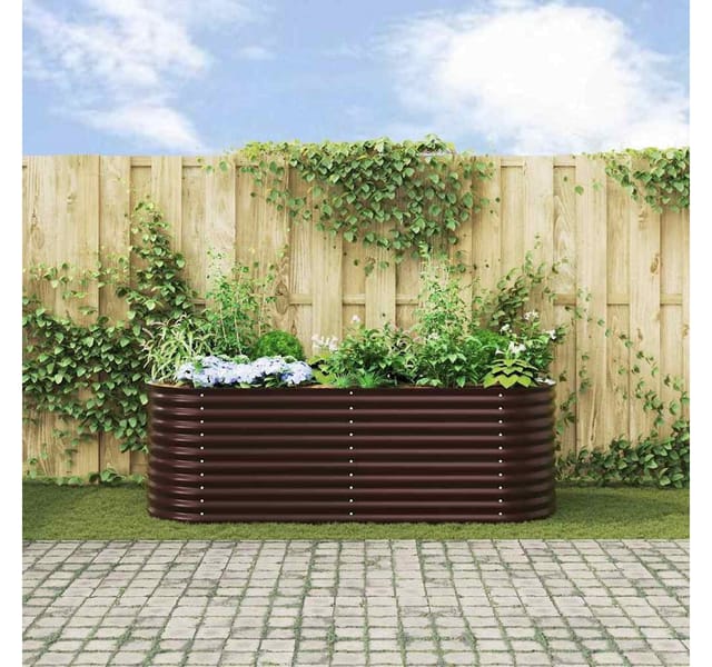 vidaXL Hochbeet Braun 240 x 80 x 81 cm Stahl 42008134