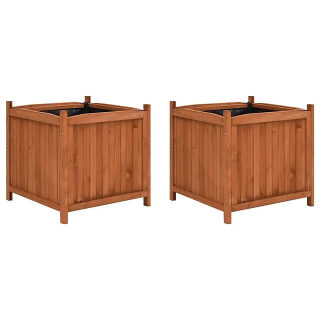 vidaXL Hochbeete 2 Stk 50x50x50 cm Tannenholz 47250