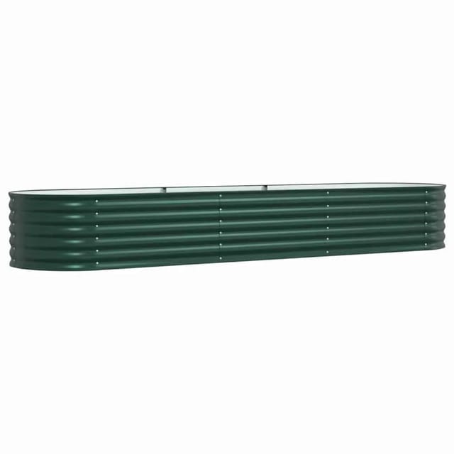 vidaXL Hochbeet Grün 320 x 80 x 44 cm Stahl 42008128