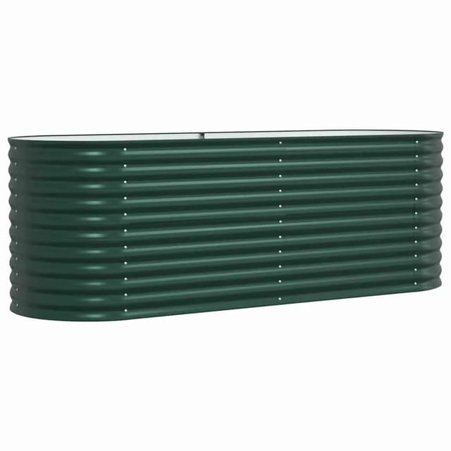 vidaXL Hochbeet Grün 240 x 80 x 81 cm Stahl 42008124