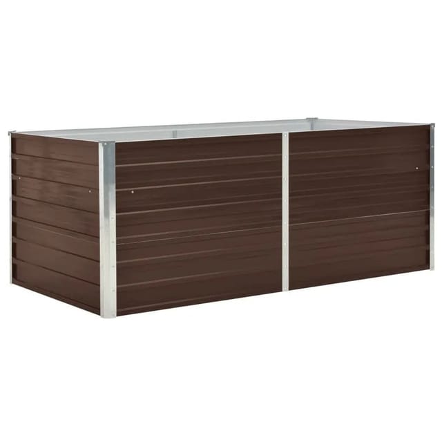 vidaXL Hochbeet 160 x 80 x 45 cm Verzinkter Stahl Braun 47012