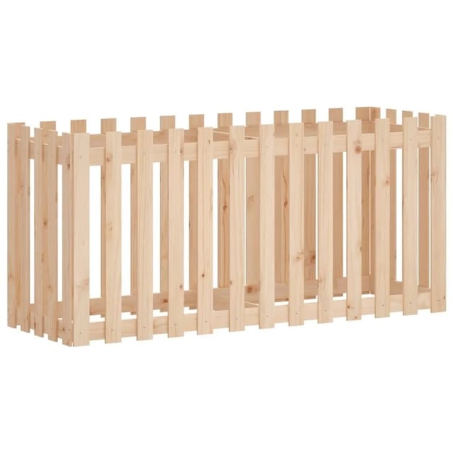 vidaXL Hochbeet Lattenzaun-Design 150x50x70 cm Massivholz Kiefer 832497