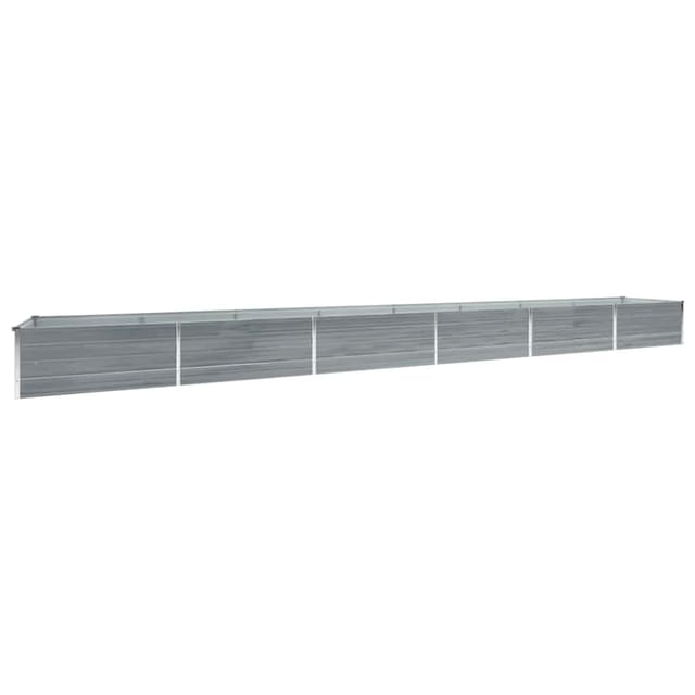 vidaXL Garten-Hochbeet Verzinkter Stahl 600x80x45 cm Grau 47072