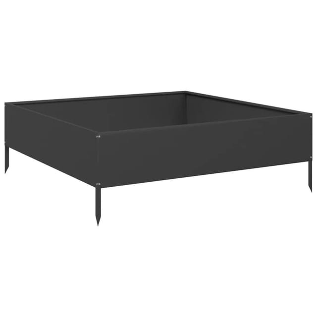vidaXL Hochbeet Schwarz 100x100x33,5 cm Stahl 851024
