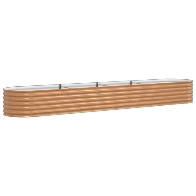 vidaXL Hochbeet Braun 400 x 80 x 44 cm Stahl 42011330