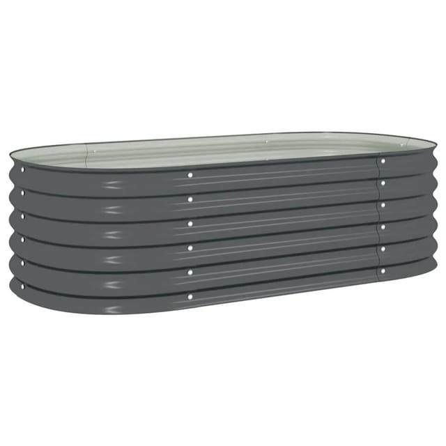 vidaXL Garten-Hochbeet 160x80x44 cm Verzinkter Stahl Grau 45529