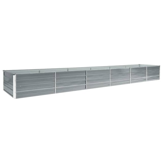 vidaXL Garten-Hochbeet Verzinkter Stahl 480x80x45 cm Grau 47064
