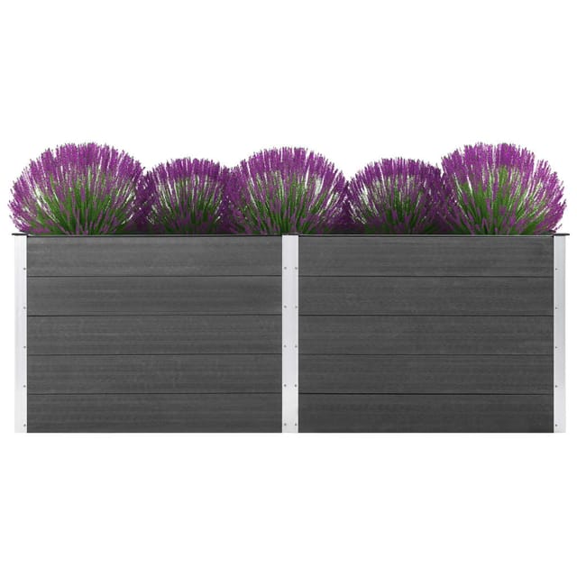 vidaXL Garten-Hochbeet 250 x 50 x 91 cm WPC Grau 49058