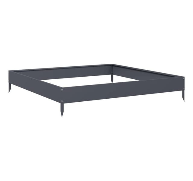 vidaXL Hochbeet Anthrazit 100x100x18,5 cm Stahl 851012