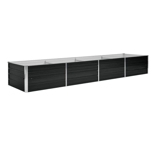 vidaXL Garten-Hochbeet Anthrazit 320 x 80 x 45 cm Verzinkter Stahl 45729