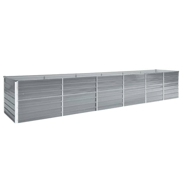 vidaXL Garten-Hochbeet Verzinkter Stahl 480x80x77 cm Grau 47068