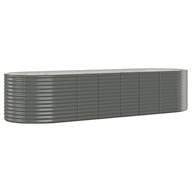 vidaXL Hochbeet Verzinkter Stahl 322x100x68 cm Grau 319069