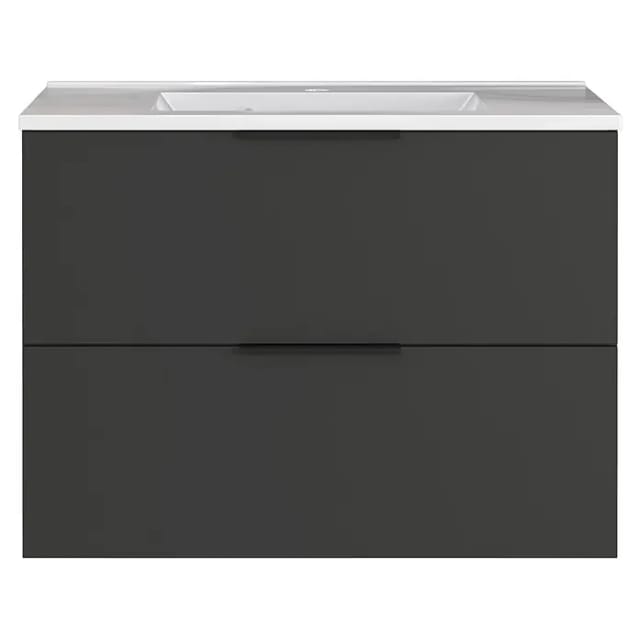 Germania Waschtischunterschrank 0727 mit Becken 81 cm x 61 cm x 47 cm Graphit