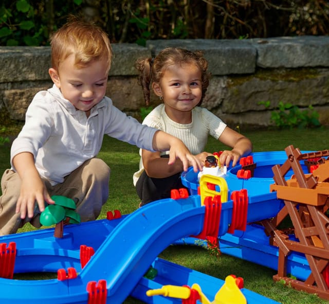 AquaPlay - Wasserbahn WaterWheel - 53-teiliges Spieleset