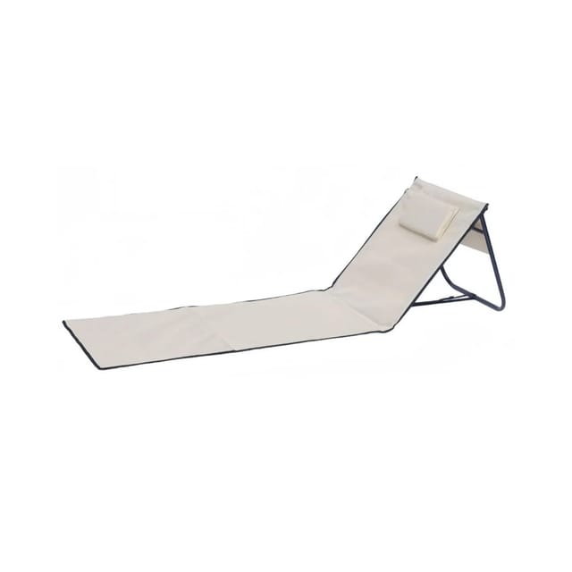 Lex Strandliege Strandmatte Sonnenmatte Badematte Liege Faltbar mit Tasche Beige