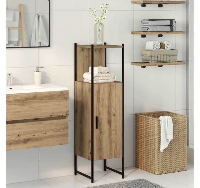 vidaXL Badschrank Artisan-Eiche 33x33x120,5 cm Holzwerkstoff 857707
