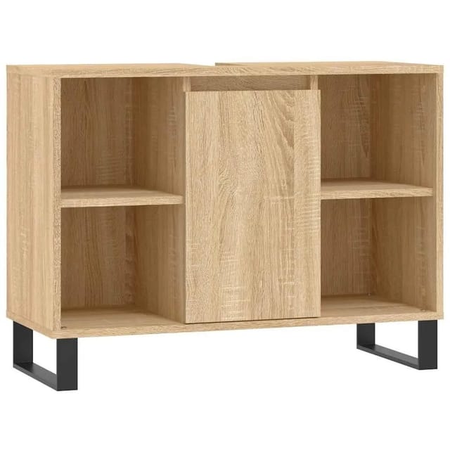 vidaXL Badschrank Sonoma-Eiche 80x33x60 cm Holzwerkstoff 831639