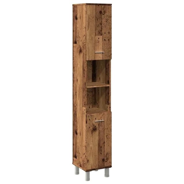 vidaXL Badschrank Altholz-Optik 30x30x179 cm Holzwerkstoff 856140