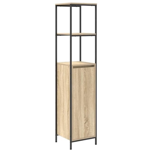 vidaXL Badschrank mit Regalen Sonoma-Eiche 36x35x165 cm 861908