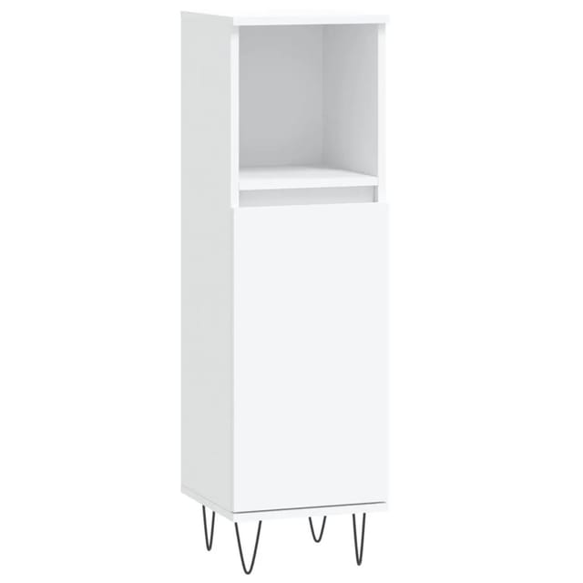 vidaXL Badschrank Weiß 30x30x100 cm Holzwerkstoff 831556