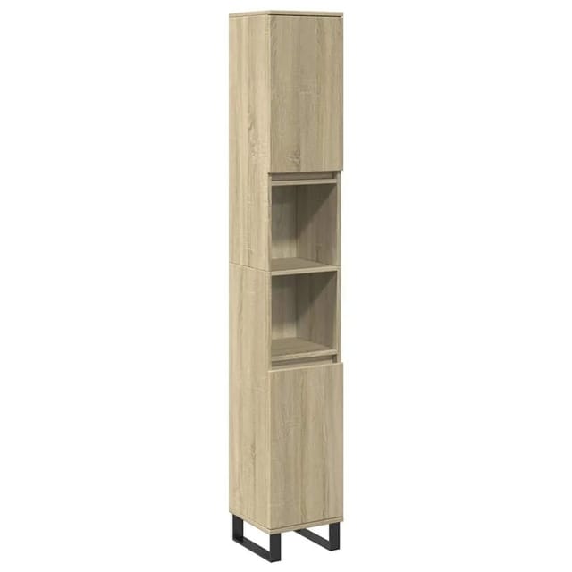 vidaXL Badschrank Sonoma-Eiche 30x30x190 cm Holzwerkstoff 849669